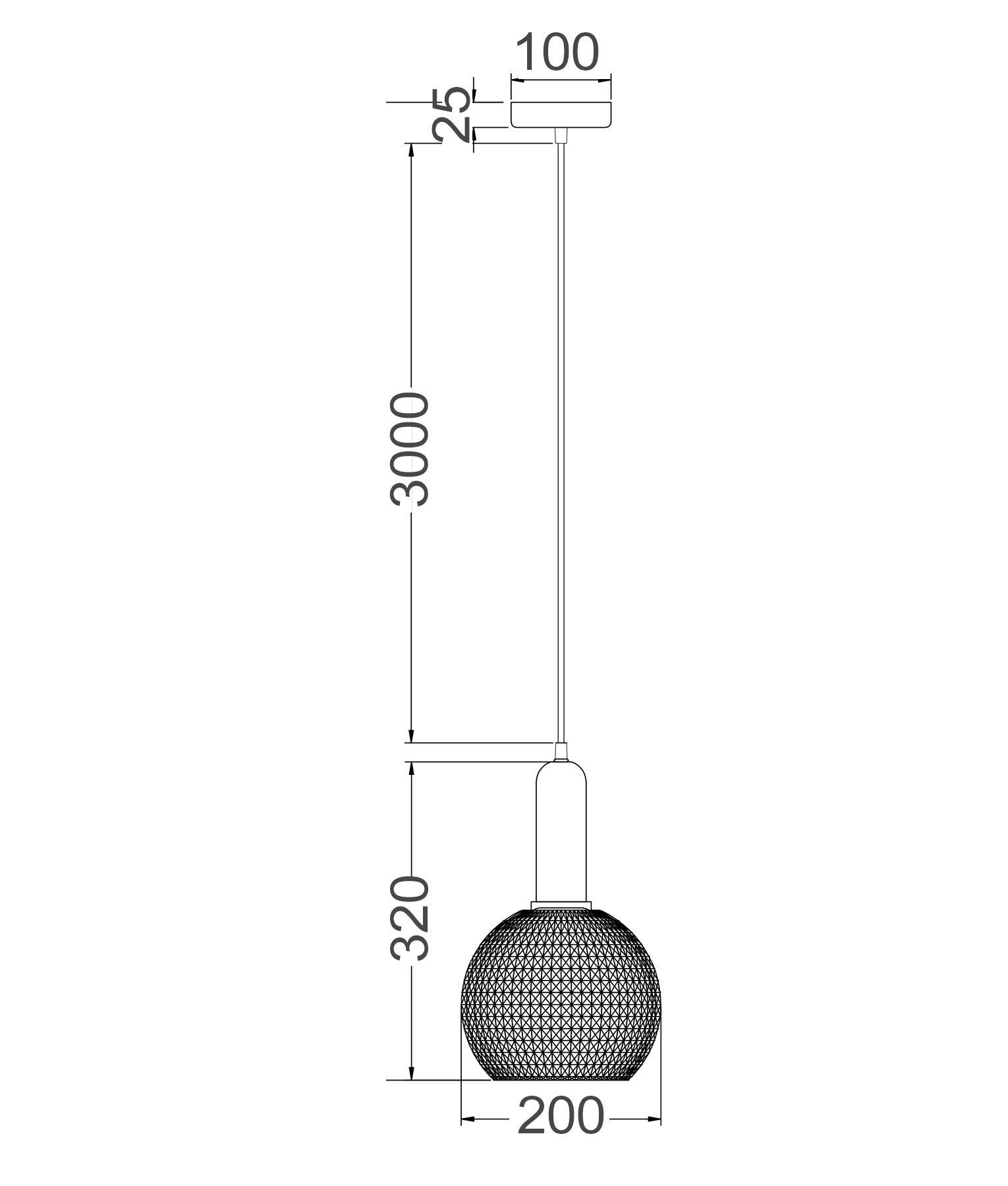 PELOTA Pendant Light, One Light Glass Shade (Black/Green/Amber/Copper/Chrome/Clear)