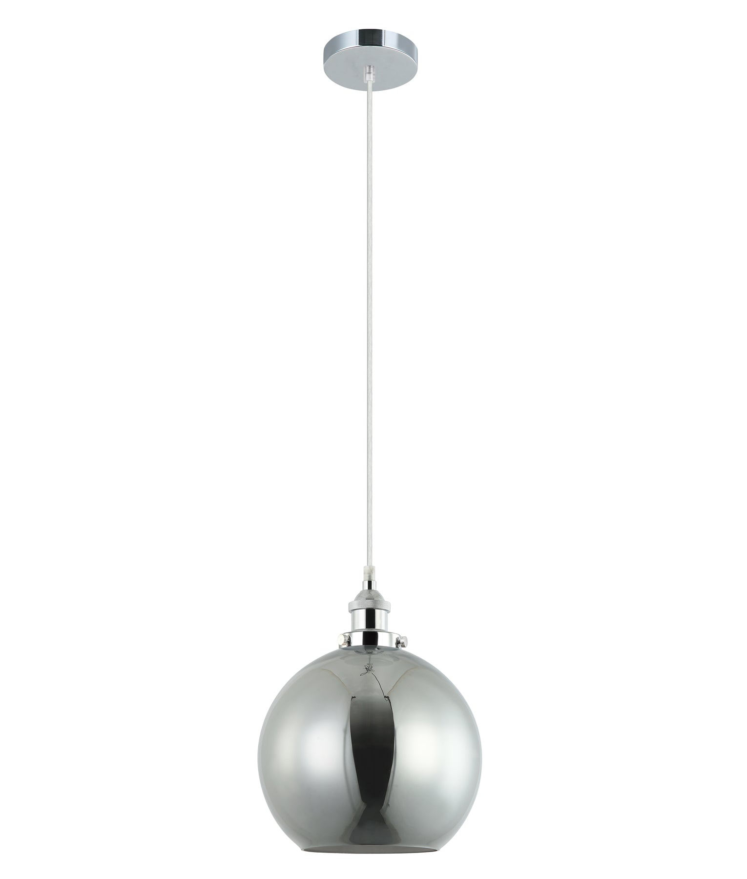 PESINI Pendant Light, One Light Glass Shade (Clear Glass/Smokey Black/Amber Glass)