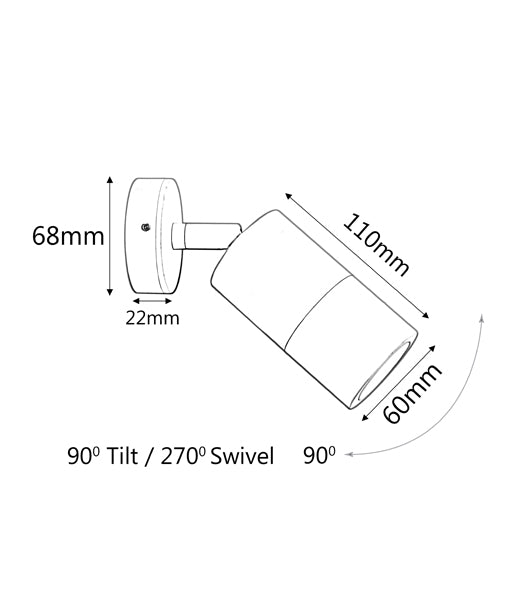 GU10 Exterior Wall Lights (White)