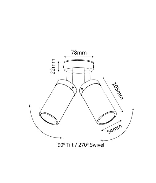 GU10 Exterior Wall Lights IP54 (Copper)