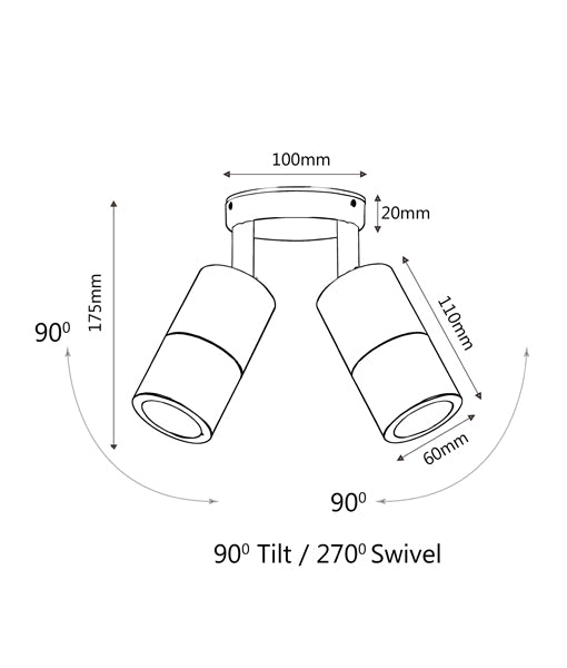 GU10 Exterior Wall Lights (White)