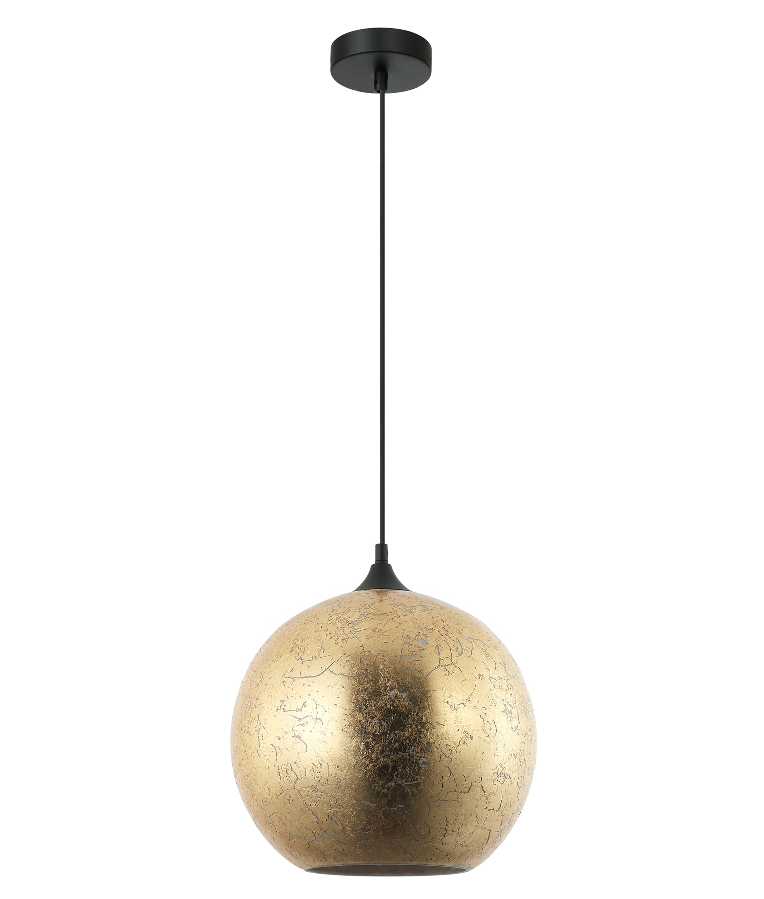 ROCHE Pendant Light, One Light Glass Shade (Matt Gold/Satin Chrome)