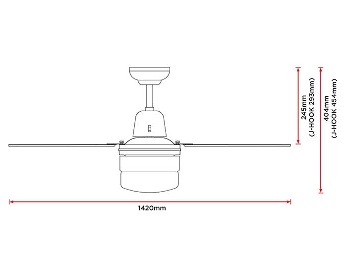 Roma 48" Ceiling Fan with Light