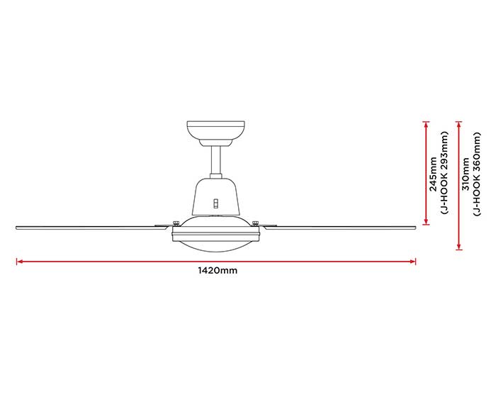 Roma Hangsure 56" Ceiling Fan