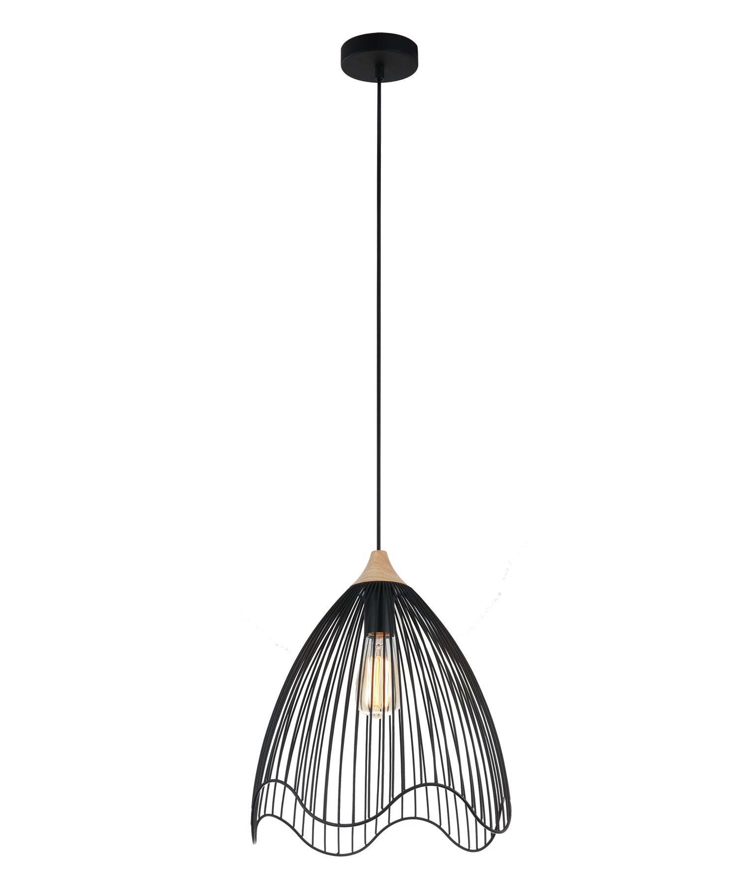 SPIAGGIA Pendant Light, One Light Metal Shade (Dome/Cone/Black/White)