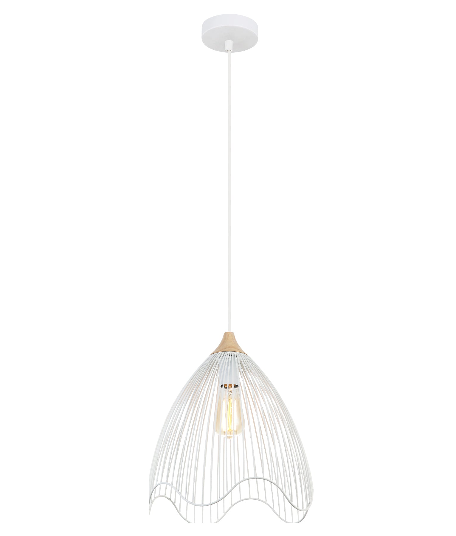 SPIAGGIA Pendant Light, One Light Metal Shade (Dome/Cone/Black/White)