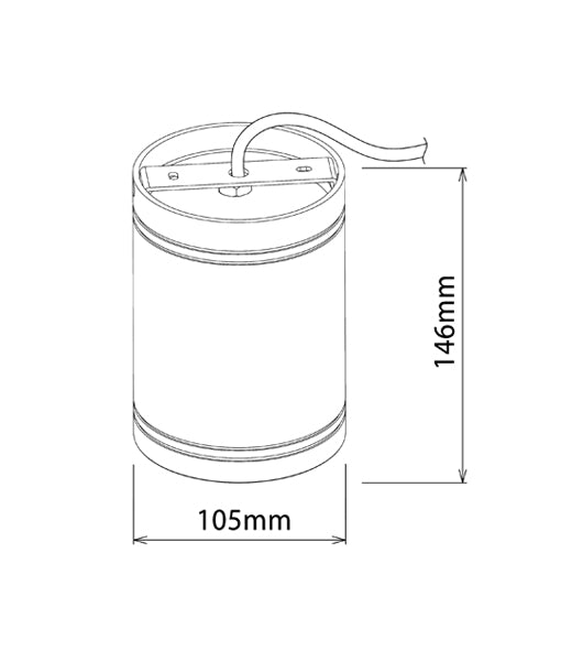 SURFACE Round Down Light, 240V 13W LED (Cool White/Daylight)