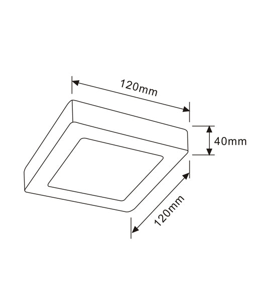 SURFACE Square Oyster Downlight, 6W LED (White)