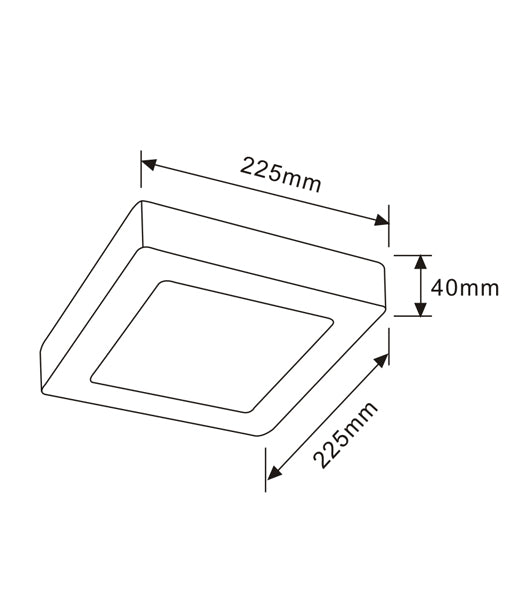 SURFACE Square Oyster Downlight, 6W LED (White)