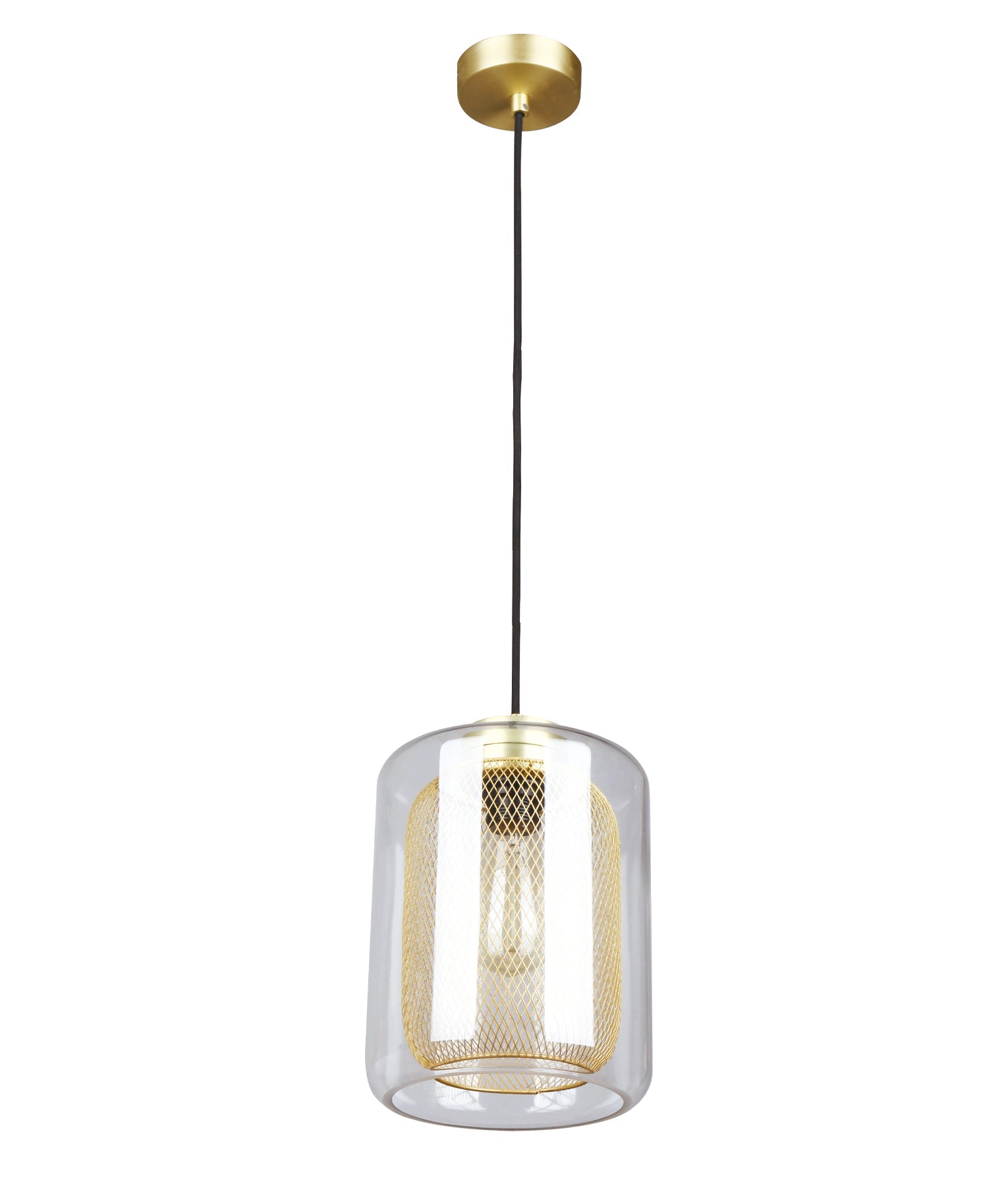 TONO Pendant Light, One Light Glass Shade (Black/Copper/Brass)