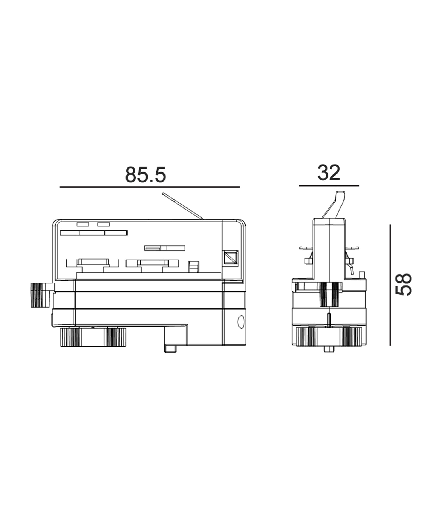 TRACK 3 Circuit 4 Wire Adaptor (White)