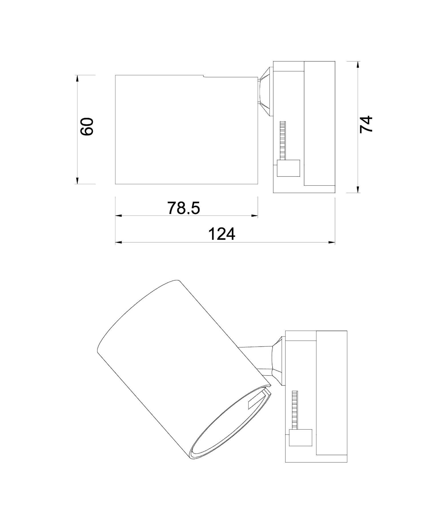 3 Wire 1 Circuit GU10 Track Head Fittings