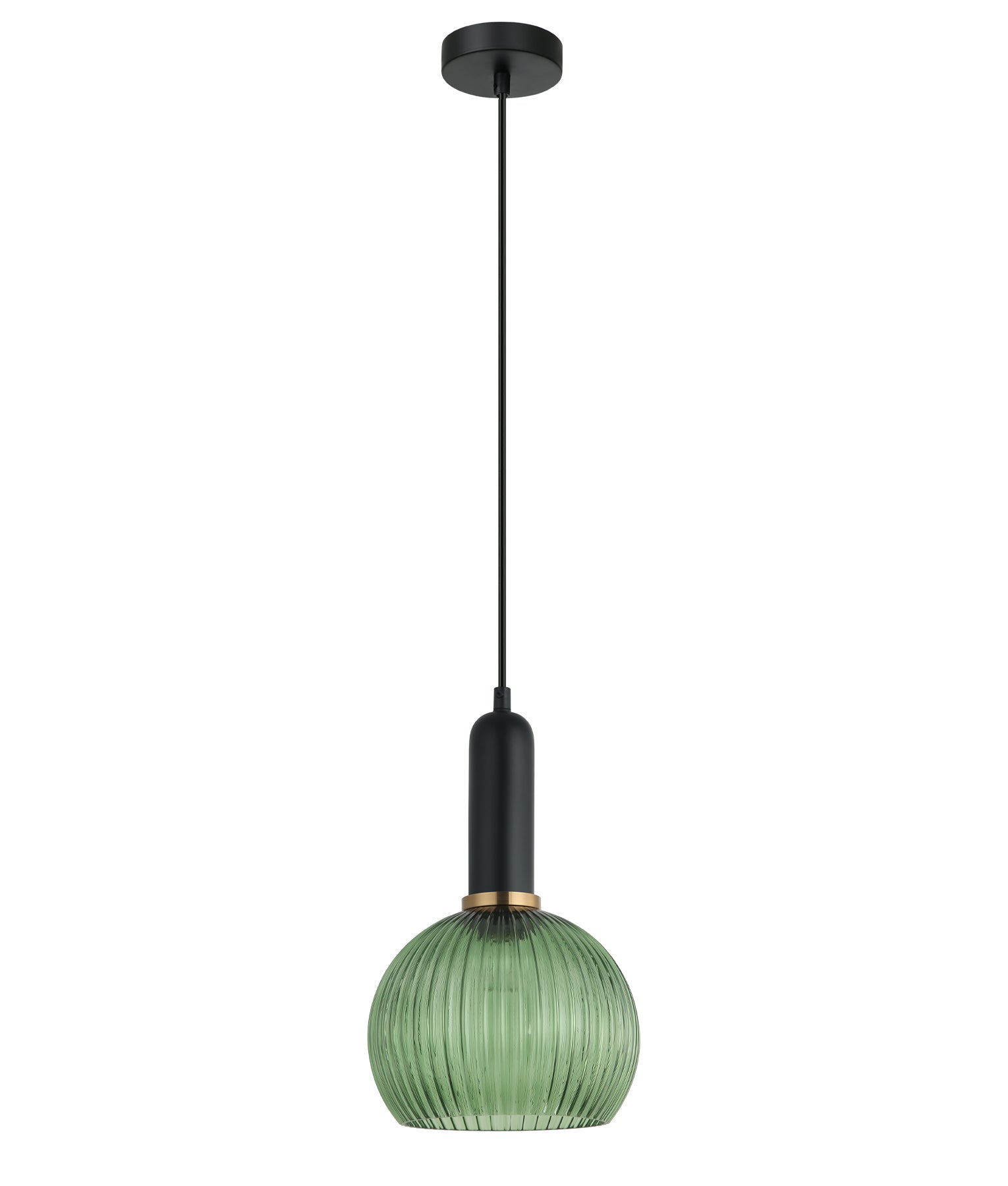 VINTAJ Pendant Light, One Light Wine Glass Shade (Smokey Black/Green/Amber/Copper/Chrome/Clear)