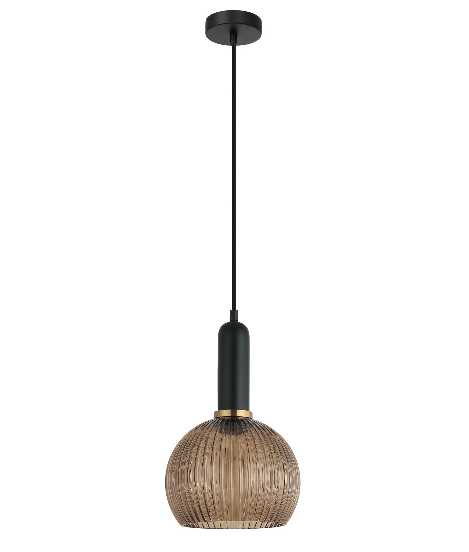 VINTAJ Pendant Light, One Light Wine Glass Shade (Smokey Black/Green/Amber/Copper/Chrome/Clear)