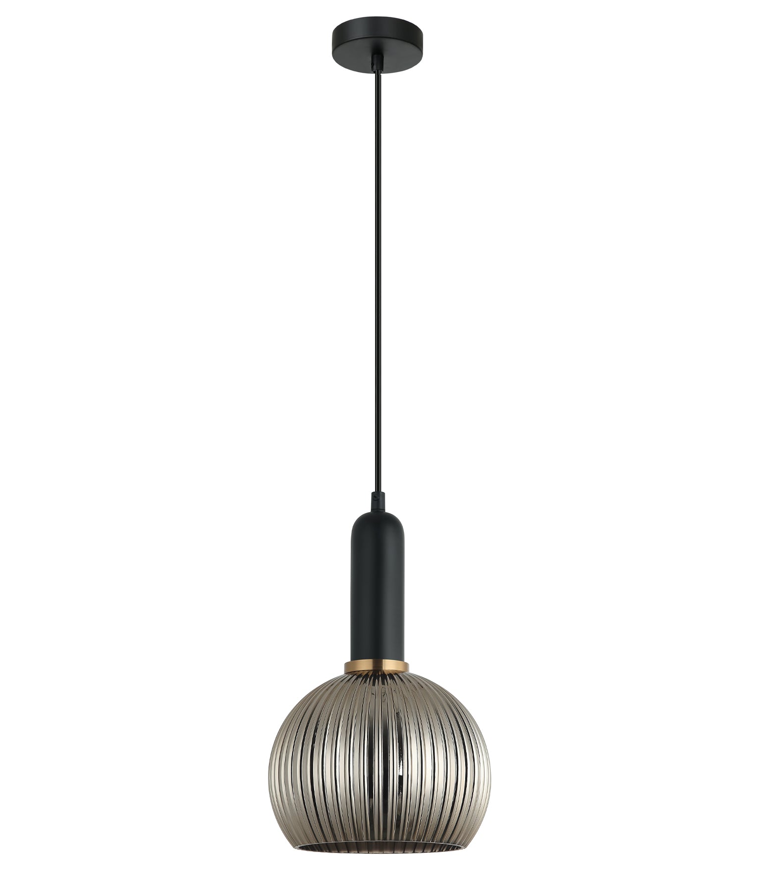 VINTAJ Pendant Light, One Light Wine Glass Shade (Smokey Black/Green/Amber/Copper/Chrome/Clear)