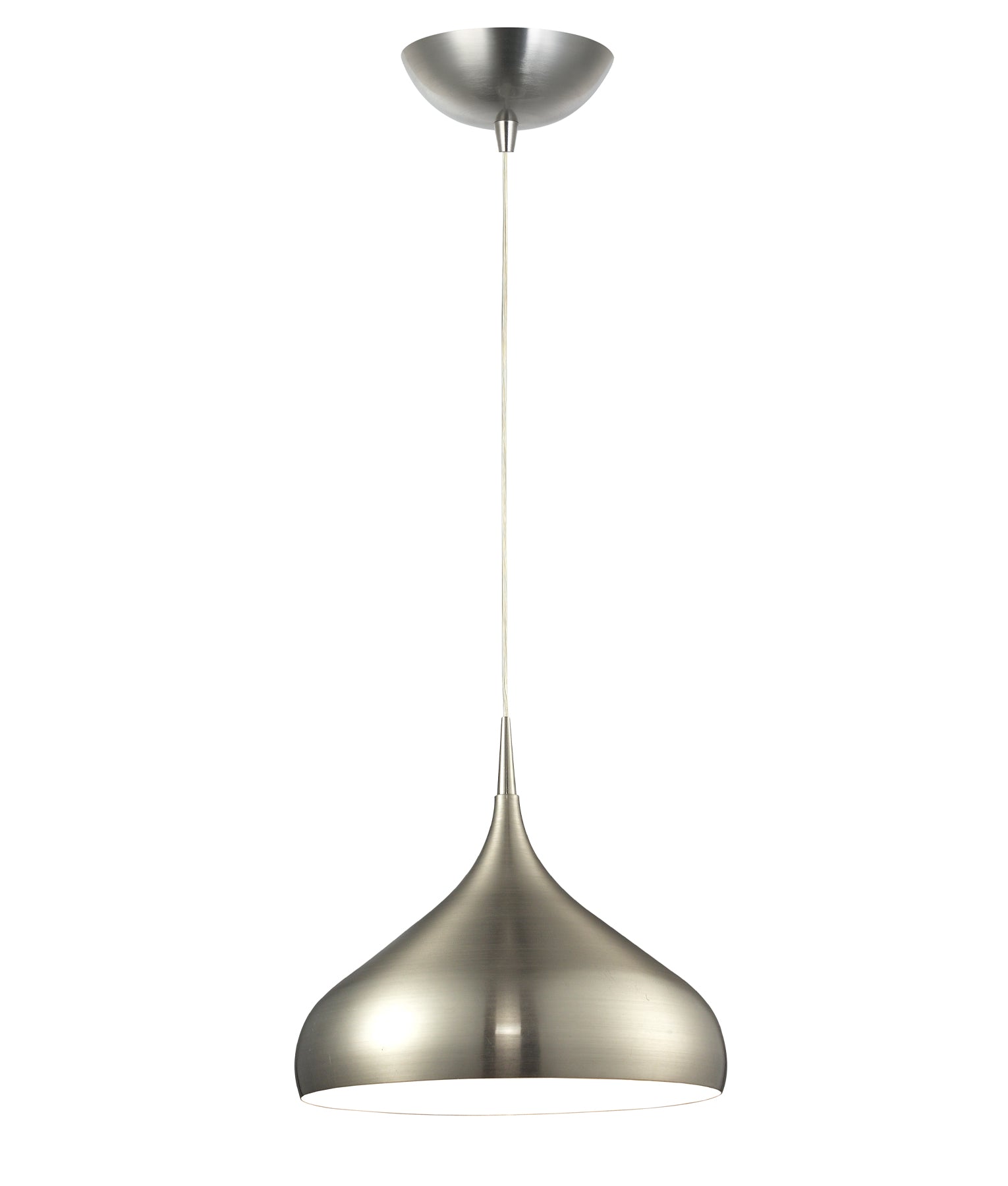 ZARA Pendant Light, One Light Dome Metal Shade (Matt White/Oak Wood/Burl Wood/Satin Nickel/Matt Black)